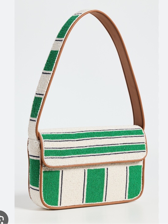 STAUD Handbags - LIKE NEW STAUD Tommy Beaded Bag, Bungalow Stripe